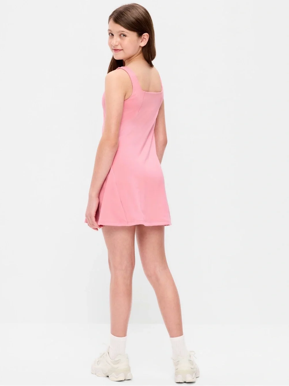 Old Navy Girls Active StudioSmooth Dress Size L 10-12 Pink Built In Shorts NWT